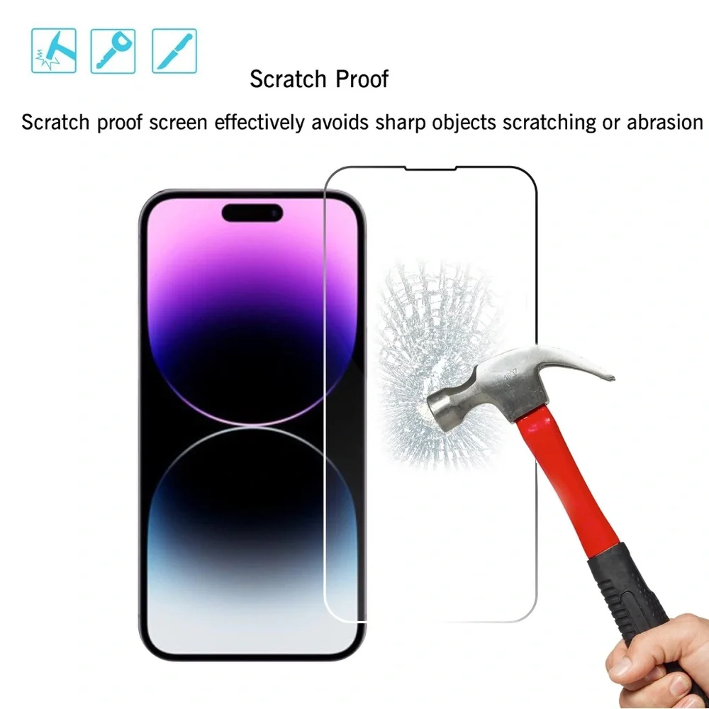 Pack 3 Tempered Glass Phone Screen Protector for iPhone 16